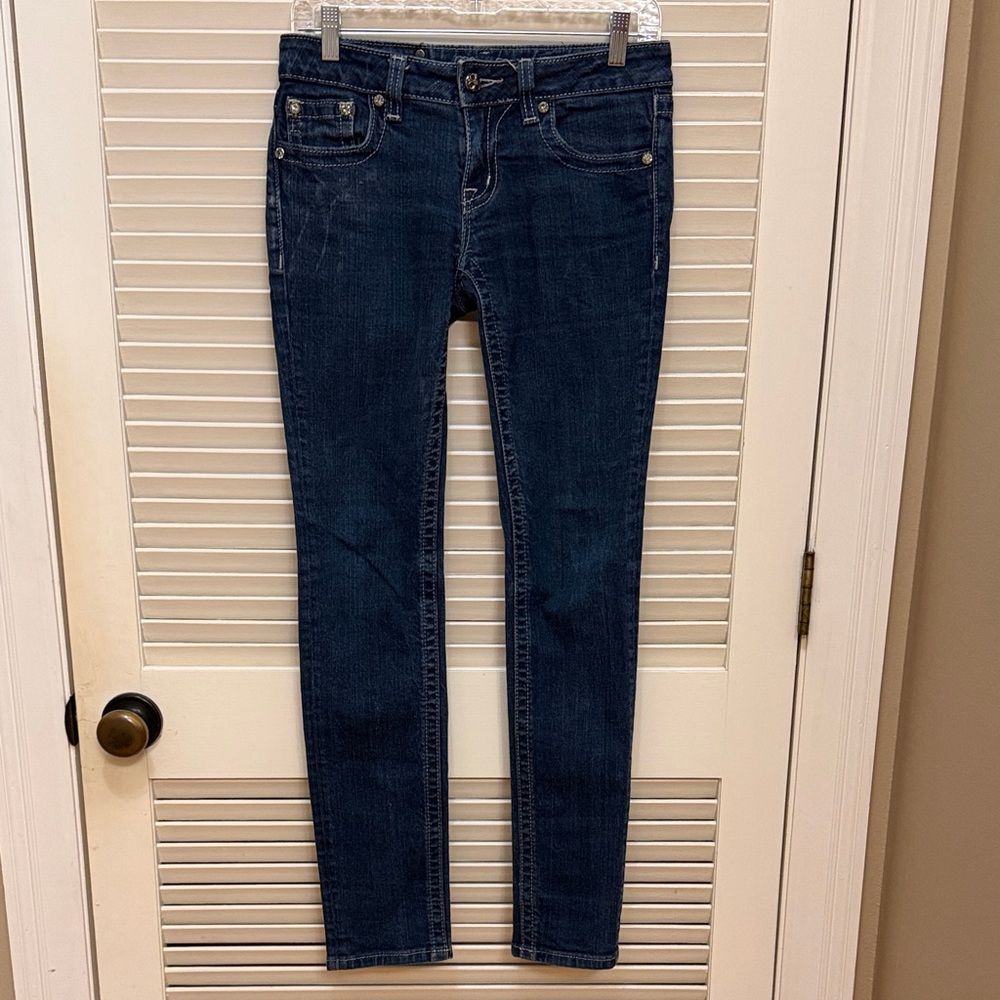 Miss Me Dark Blue Skinny Jeans, Size 28, GUC